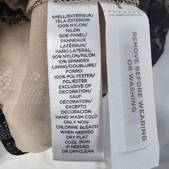 Loft Black Tan Lace Tank Top Boho Goth Coquette Fairy 12 - Picture 12 of 13